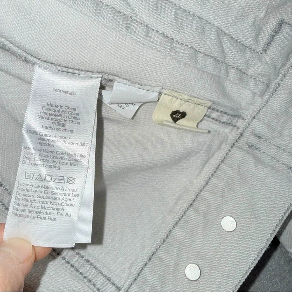 Madewell - NWT Women’s The Trucker crop jean jacket Glenrich wash denim size XS - Picture 8 of 9